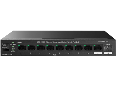 IP-COM G1110PF-8-120W 9GE+1SFP Switch with 8-Port PoE