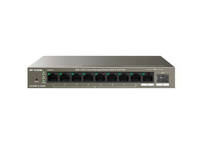 IP-COM G2210P-8-102W 10-port Layer 2 PoE switch optimized for video surveillance