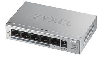 Zyxel GS1005-HP, 5 Port Gigabit PoE+ unmanaged desktop Switch, 4 x PoE, 60 Watt