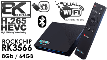 H96 Max Rk3566 8GB RAM 64GB ROM Dual WiFi 1000mbs TV Box Android 11.0 Quad Core 8K Set Top Box