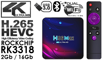 H96 Max V11 4K Android 11 Tv Box RK3318 2gb/16g 2.4G/5Ghz Wifi HDR H.265