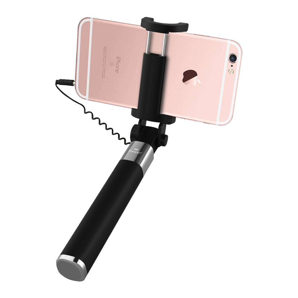 Remax P5 Selfie stick with cable, Silver - 17046 