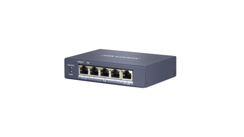 Hikvision DS-3E0505HP-E 4 Port Gigabit Unmanaged POE Switch
