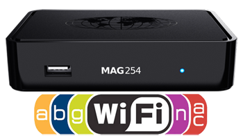 MAG 254 W2 IPTV Multimedia Box Wi-Fi AC Build in