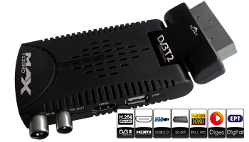MAX T225HD DVB-T2 HD Mini Scart Επίγειος Ψηφιακός αποκωδικοποιητης  MPEG4 Full HD DVB-T/T2