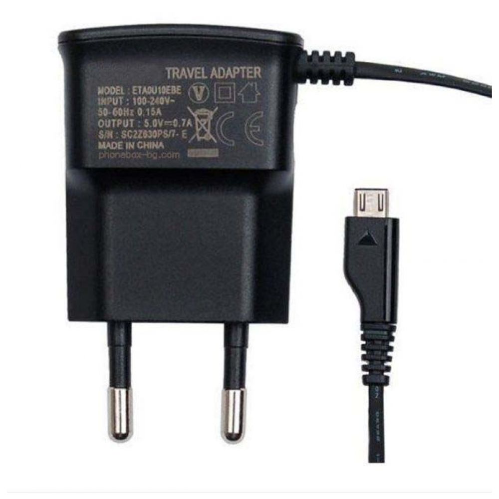 OEM Network charger 5V/1A 220A Universal, With cable Micro USB - 14262