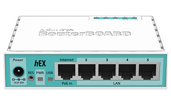MikroTik hEX RB750GR3 Router Soho , 720MHz, 64MB, 5xGE, RouterOS L4, plastic case, PSU