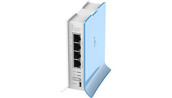 MikroTik RB941-2nD-TC Wireless Router hAP Lite TC, 650MHz, 32MB, 4xFE, 2.4Ghz 802.11b/g/n 2x2 two