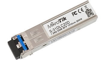 MiikroTik S-31DLC20D SFP 1.25G, 1310nm Dual LC, up to 20 kilometer Single Mode, DDM