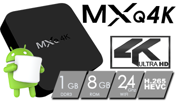 MXQ Pro 4K RK3229 Android 6.0 Smart TV Box 8GB ROM H.264/H.265 WIFI LAN HDMI DLNA AirPlay Miracast