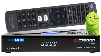 OCTAGON SPIRIT 4K UHD ANDROID TV MEDIA STREAMING BOX 5G WLAN BT RCU