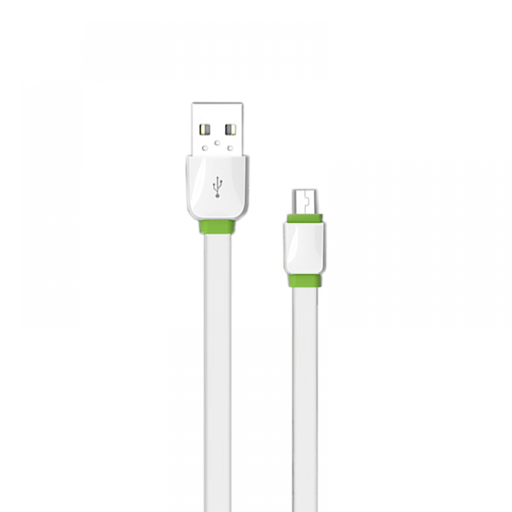 EMY MY-445 Data cable, Micro USB, 1.0m, White - 14449 