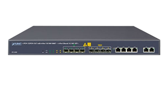 Planet 4-Port GEPON OLT with 4-Port 10/100/1000T & 4-Port 1G/10G SFP+