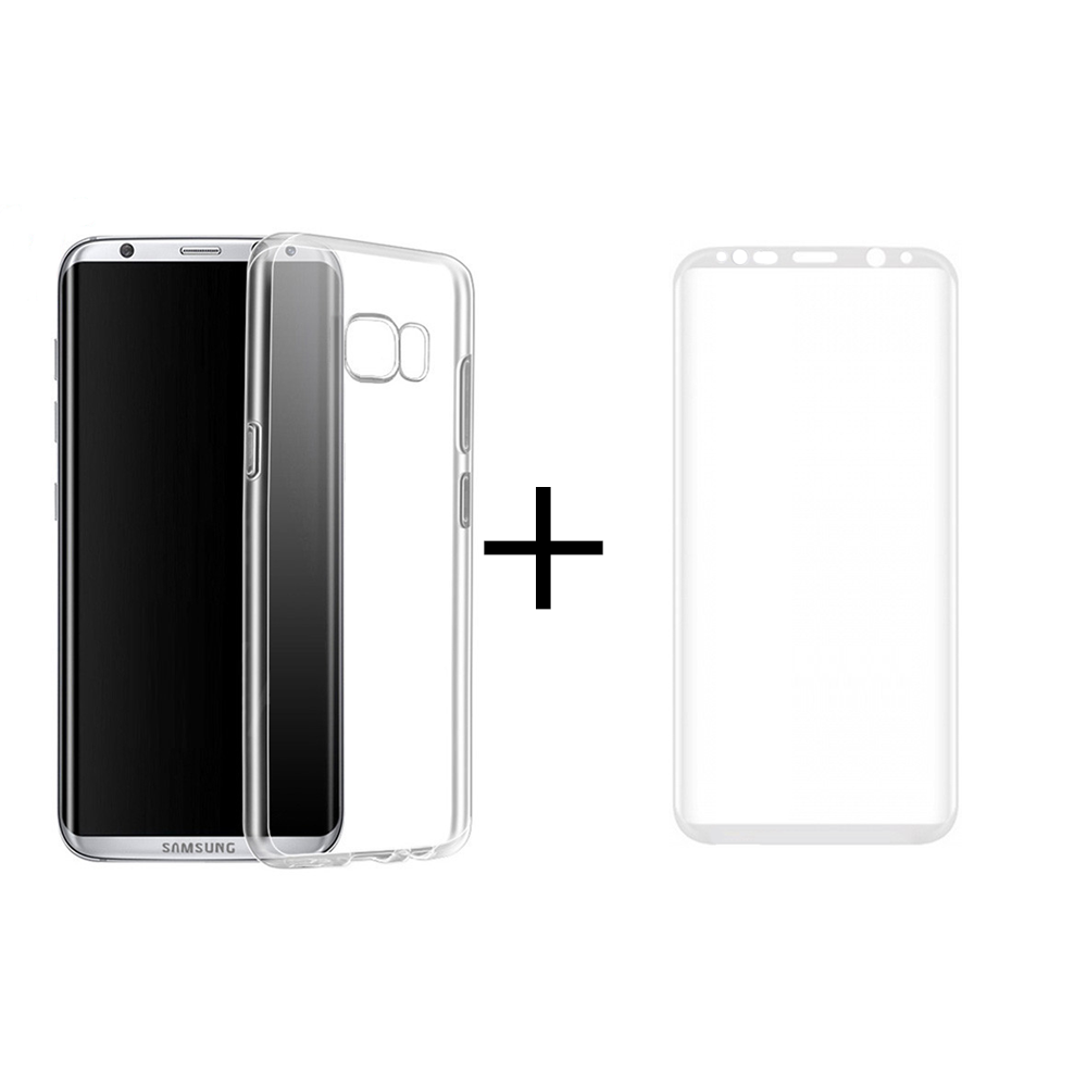 Remax Crystal 3D Glass protector + Case, for Samsung Galaxy S8 Plus, White - 52304