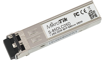 MikroTik S-85DLC05D SFP 1.25G, 850nm Dual LC, up to 550 meter Multi Mode, DDM