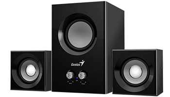 GENIUS SW-2.1 375 12W Speakers wood, Black