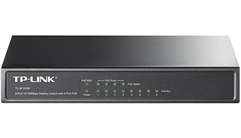 TP-LINK TL-SF1008P V.5 8-Port 10/100Mbps Desktop Switch with 4-Port PoE