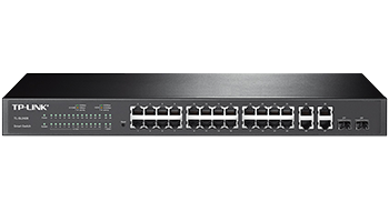 TP-LINK TL-SL2428 v.1 24-port Smart Switch, 24x 10/100TX + 4 Gigabit Ports, 2x Combo SFP Slots