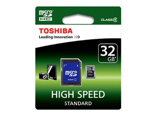 TOSHIBA MICROSD 32GB M102 HS STANDARD WITH ADAPTER THN-M102K0320M2