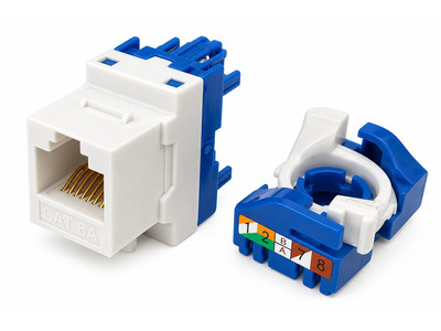 Security Professionals TR-KJ6A-06 UTP Cat6a Keystone jack, Toolless