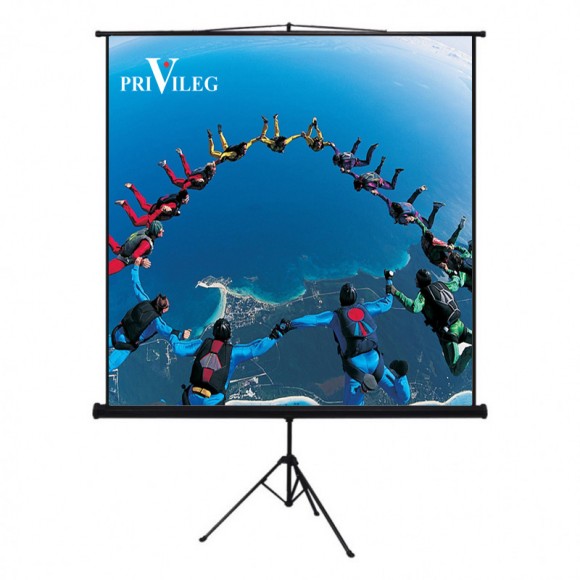 PRIVILEG TRW180 Manual Projection Screen COMPACT 81", 1.80x1.02m, 16:9, Tripodpod