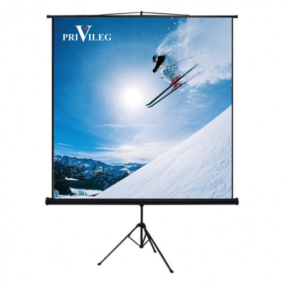 PRIVILEG TRV220 Manual Projection Screen COMPACT 110", 2.20x1.65m, 4:3, Tripod