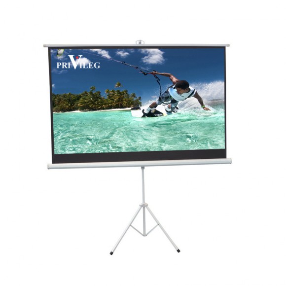 PRIVILEG TRW180 Manual Projection Screen COMPACT 81", 1.80x1.02m, 16:9, Tripodpod
