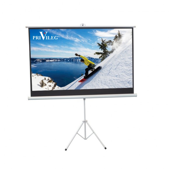 PRIVILEG TRW240 Manual Projection Screen COMPACT 108“, 2.40x1.35m, 16:9, Tripod