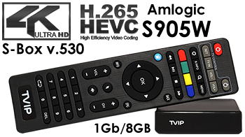 TVIP S-Box v.530 4K UHD IPTV/OTT Multimedia Player