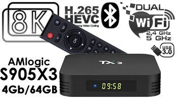 TX3 Android 9.0 TV Box Amlogic S905X3 4GB RAM 64GB ROM 8k DUAL wifi