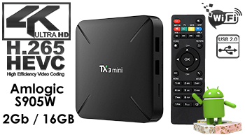 Tanix TX3 Mini L TV Box S905W Android 7.1 2GB RAM 16GB ROM 2.4G WiFi 100Mbps Support 4K H.265