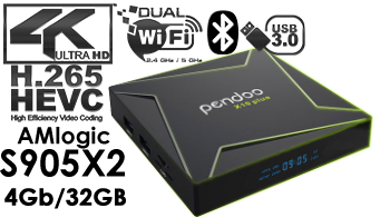Pendoo X10 Plus Android 9.0 os Amlogic S905X2 4K 4GB DDR4 RAM 32G ROM KODI 18.0 Smart Tv Box