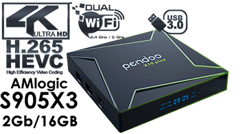 Pendoo X10 Plus Amlogic S905X3 4K 2GB DDR4 RAM 16G ROM Android 9.0 Set Top Box