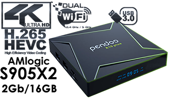 Pendoo X10 Plus Set Top TV Box S905X2 DDR4 2gb/6gb  WiFi for Android 9.1 OS Smart TV Box USB3.0