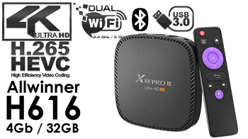 X88 Pro S Android 10.0 TV Box 4GB Ram 32GB Rom Dual Wifi Ethernet HDMI BT