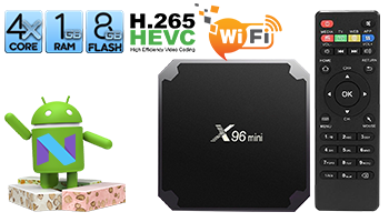 X96 Mini TV Box 1GB RAM + 8GB ROM Amlogic S905W Android 7.1.2 Quad-core Cortex-A53 4K VP9 H.265
