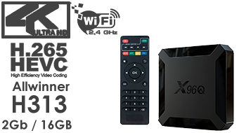 X96Q Allwinner H313 Quad Core Android 10.0 DDR3 2GB RAM eMMC 16 GB ROM 4K TV Box