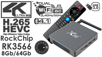 X96 X6 Rockchip RK3566 Android 11 TV Box 8GB Ram 64GB Rom  Dual Wifi AC Ethernet HDMI BT 