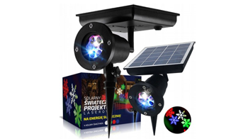 SOLAR LED LASER PROJECTOR IP65 RGB SNOWFLAKE