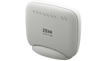 ZTE H118N Wireless-N Router  N300, 5x 10/100Mb ports, 1x USB port, 2x2 internal antennas