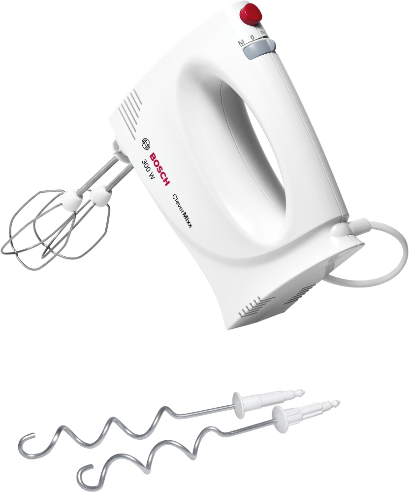 Bosch MFQ3010 Hand mixer, 300 W, 2 speed settings plus turbo function, White