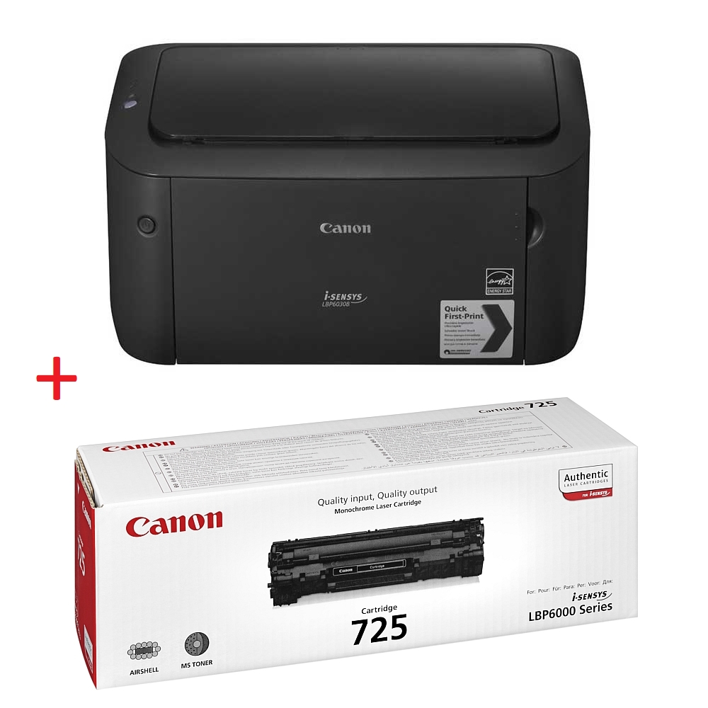 Canon i-SENSYS LBP6030B Laser Printer + Canon CRG-725 8468B006AA_3484B002AA