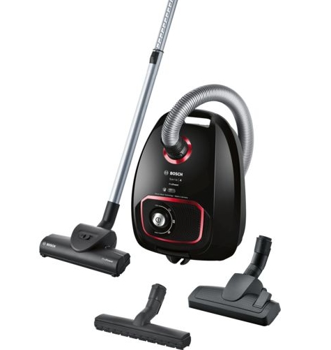 Bosch BGLS4POW2, Vacuum Cleaner, Turbo brush, PowerProtect Dustbag,76 dB,Series 4, black