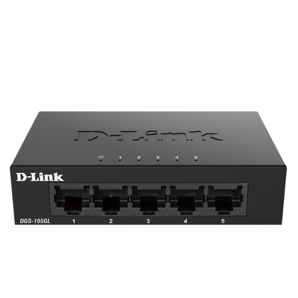 D-Link DGS-105GL 5-Port Gigabit Ethernet Metal Housing Unmanaged Switch