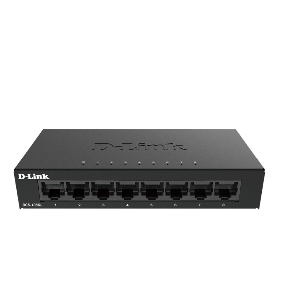 D-Link 8-Port DGS-108GL Gigabit Ethernet Metal Housing Unmanaged Switch