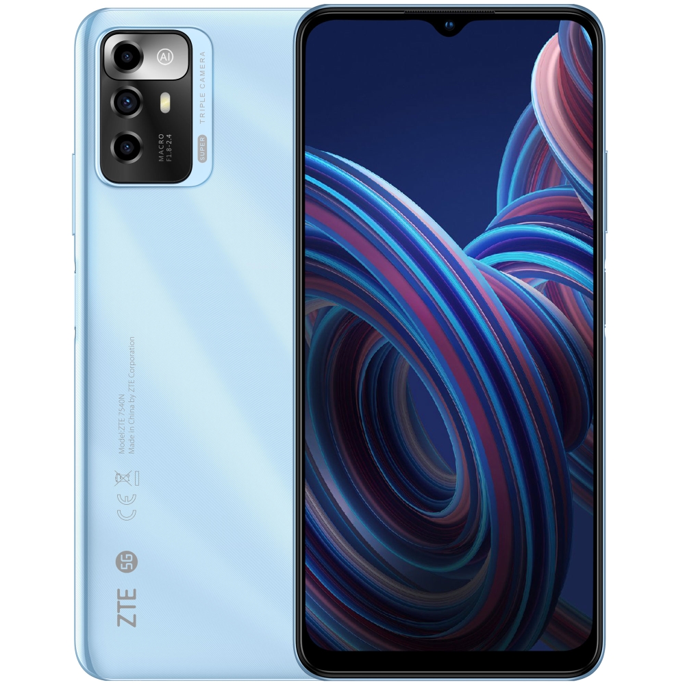 ZTE A72 5G, Blue, 6.52", IPS 90Hz, HD+ 1600x720, 4GB+64GB, MediaTek Dimensity 700 Octa Core up to 2.
