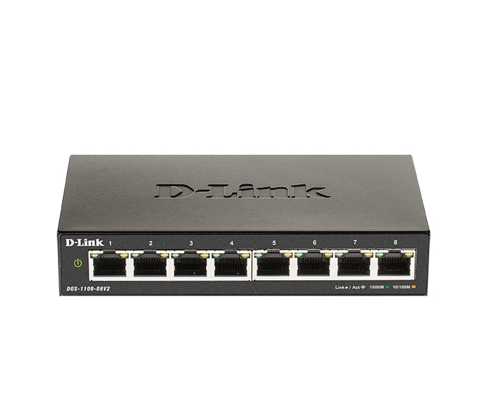 D-Link DGS-1100-08V2 8-Port Gigabit Smart Switch