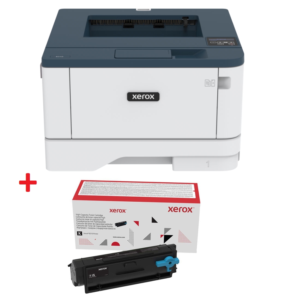 Xerox B310DNI A4 mono printer 40ppm + Xerox Black high capacity toner cartridge 8000 pages B310/B305
