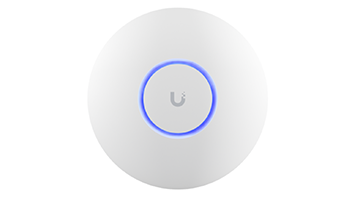 UBIQUITI U6-PLUS Ubiquiti U6+ access point. WiFi 6 model with throughput rate of 573.5 Mbps at 2.4 G