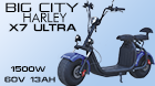 Electric scooter BIG CITY HARLEY X7 ULTRA 1500W 60V 13Ah with LED headlights